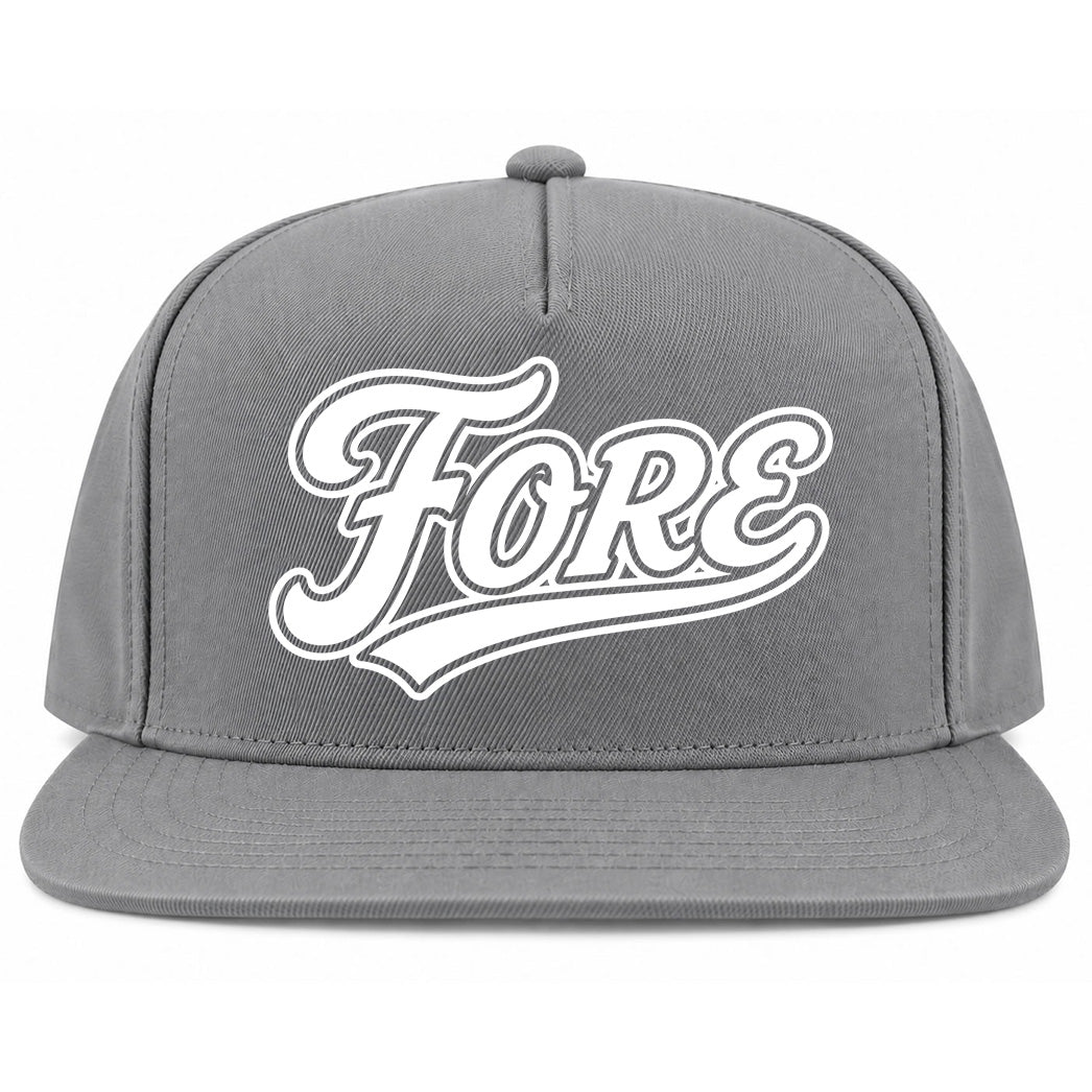 Grey Fore Golf Snapback Hat