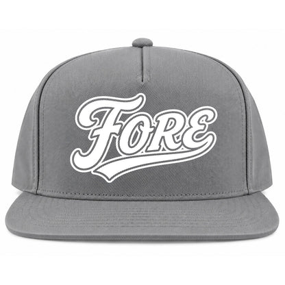 Grey Fore Golf Snapback Hat