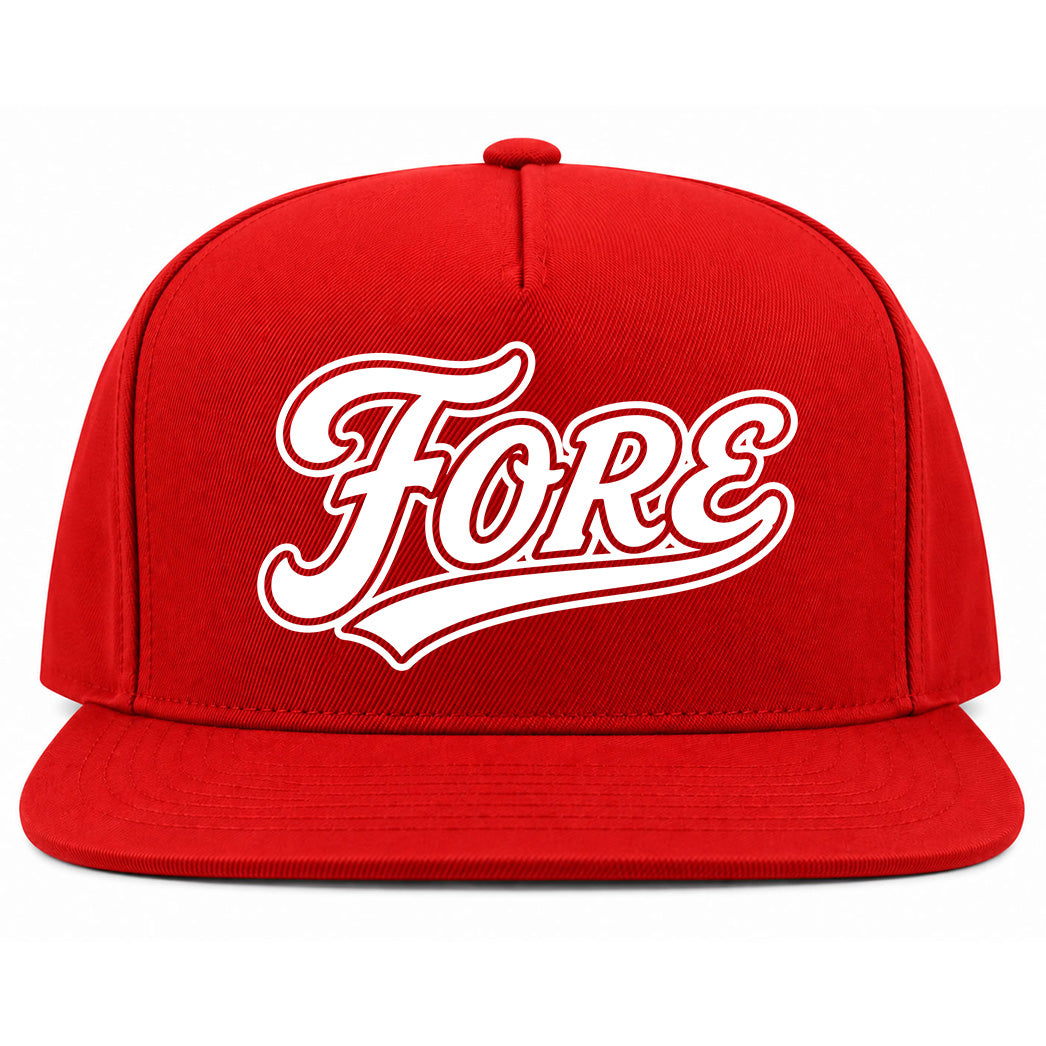 Red Fore Golf Snapback Hat