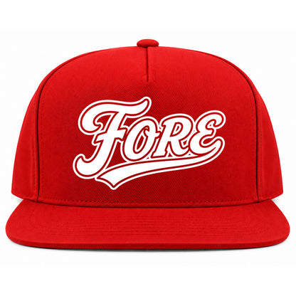 Red Fore Golf Snapback Hat