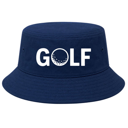 Navy GOLF Logo Golf Bucket Hat