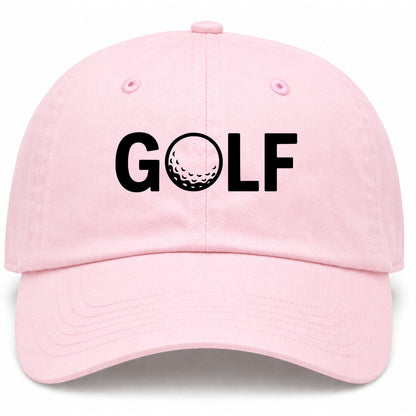 Pink GOLF Logo Golf Dad Hat
