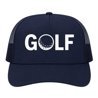 Navy Blue GOLF Logo Golf Trucker Hat