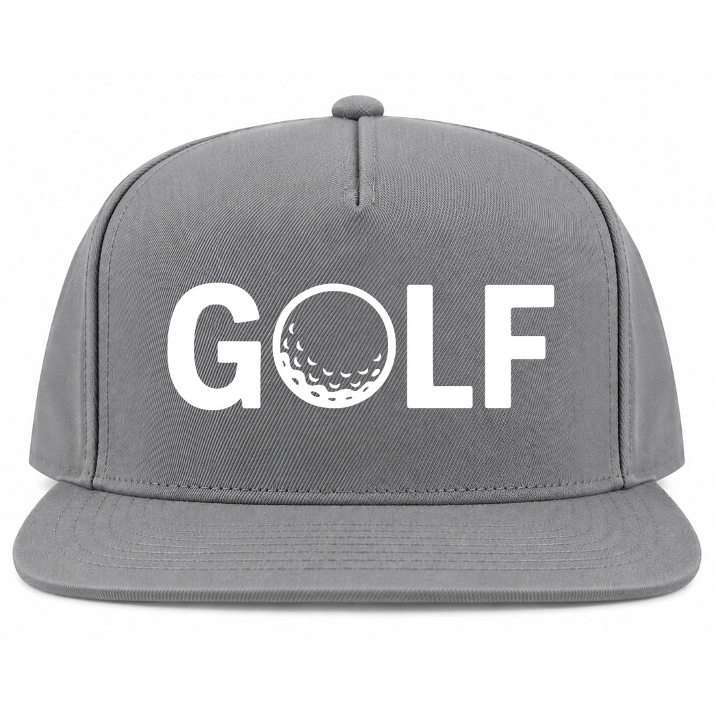 Grey GOLF Logo Golf Snapback Hat