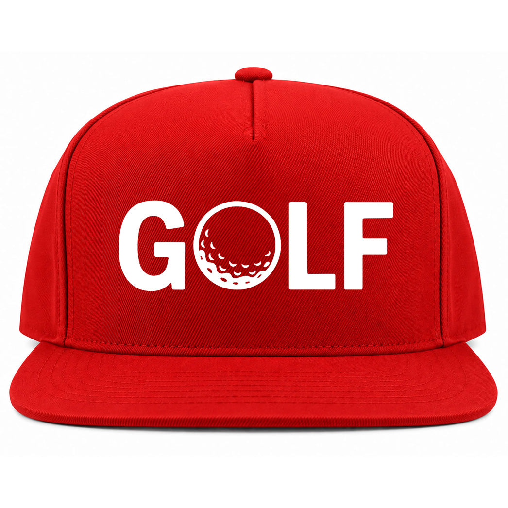 Red GOLF Logo Golf Snapback Hat