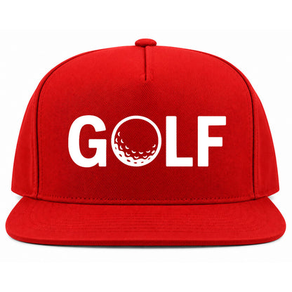 Red GOLF Logo Golf Snapback Hat