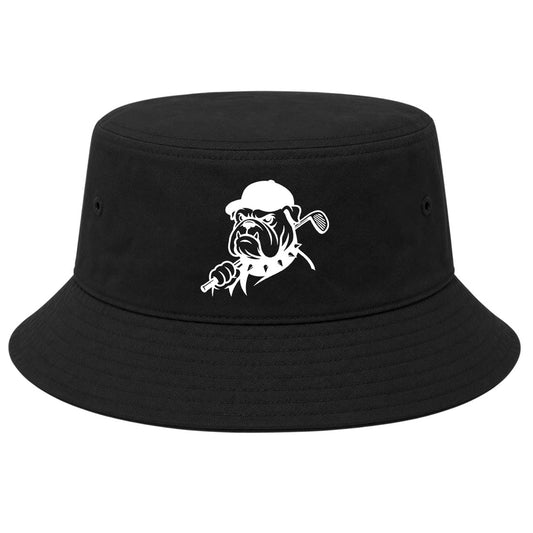 Black Georgia Dog Mascot Golf Bucket Hat