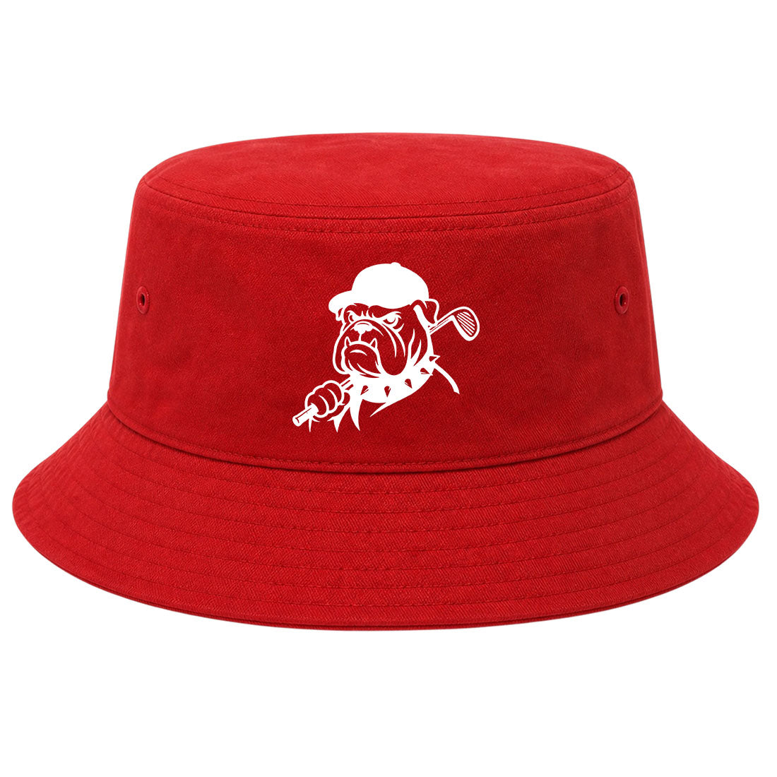 Red Georgia Dog Mascot Golf Bucket Hat