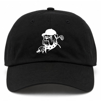Black Georgia Dog Mascot Golf Dad Hat