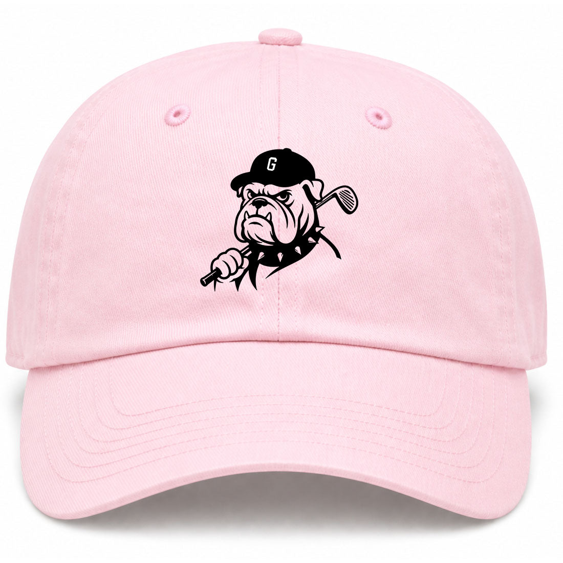 Pink Georgia Dog Mascot Golf Dad Hat