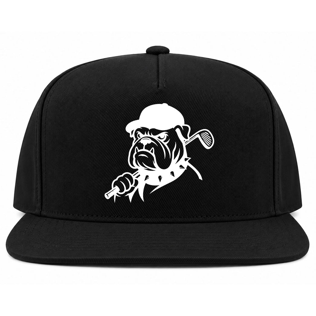 Black Georgia Dog Mascot Golf Snapback Hat