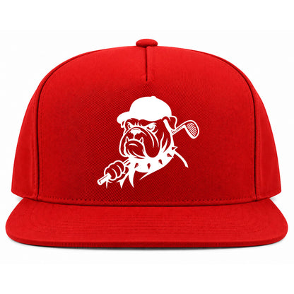 Red Georgia Dog Mascot Golf Snapback Hat
