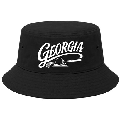 Black Georgia Golf Bucket Hat