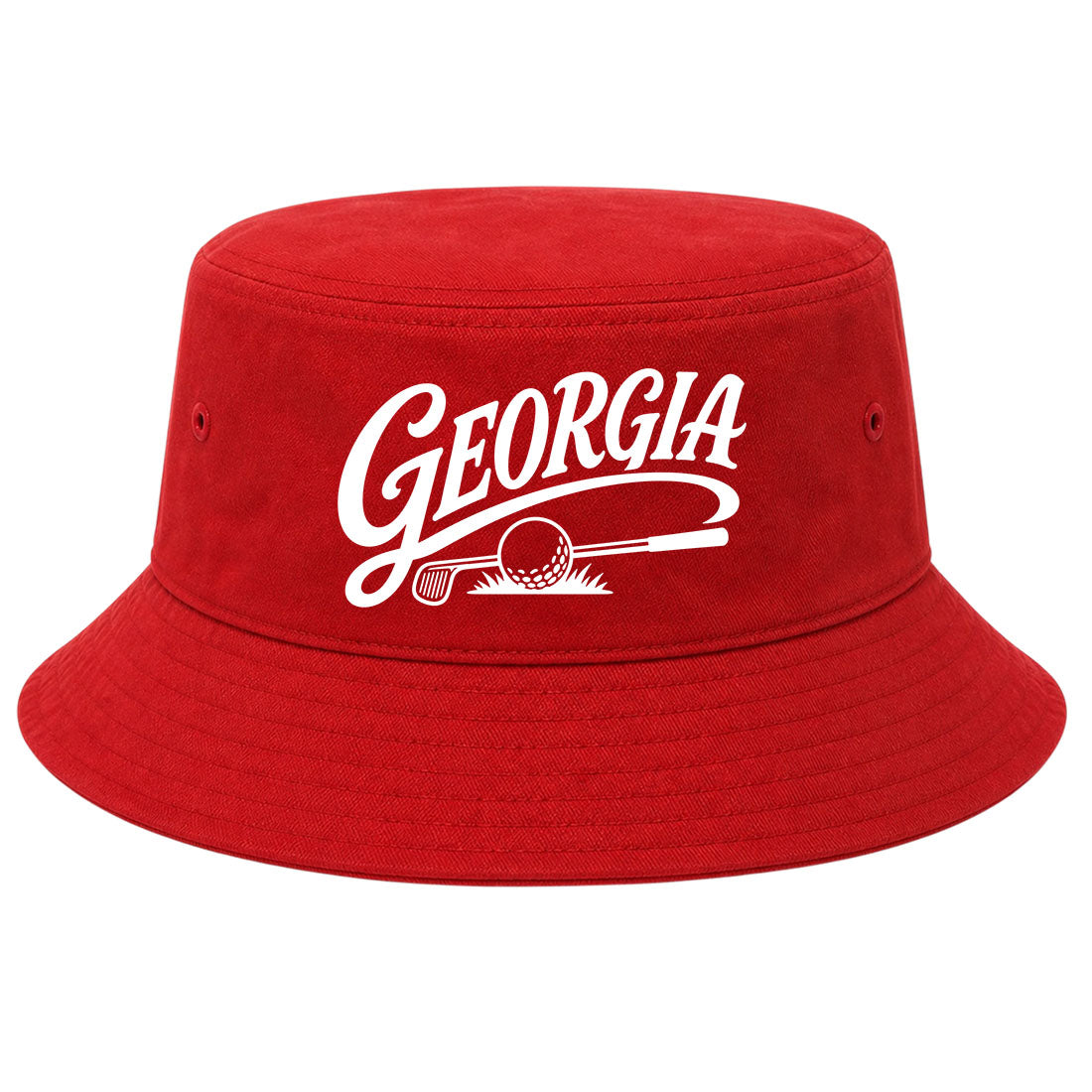 Red Georgia Golf Bucket Hat