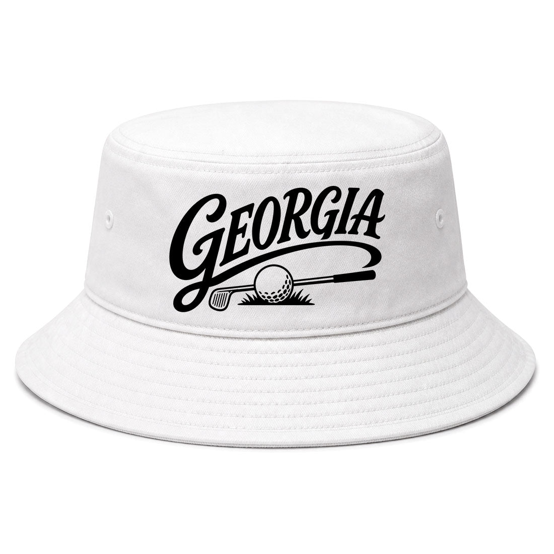 White Georgia Golf Bucket Hat