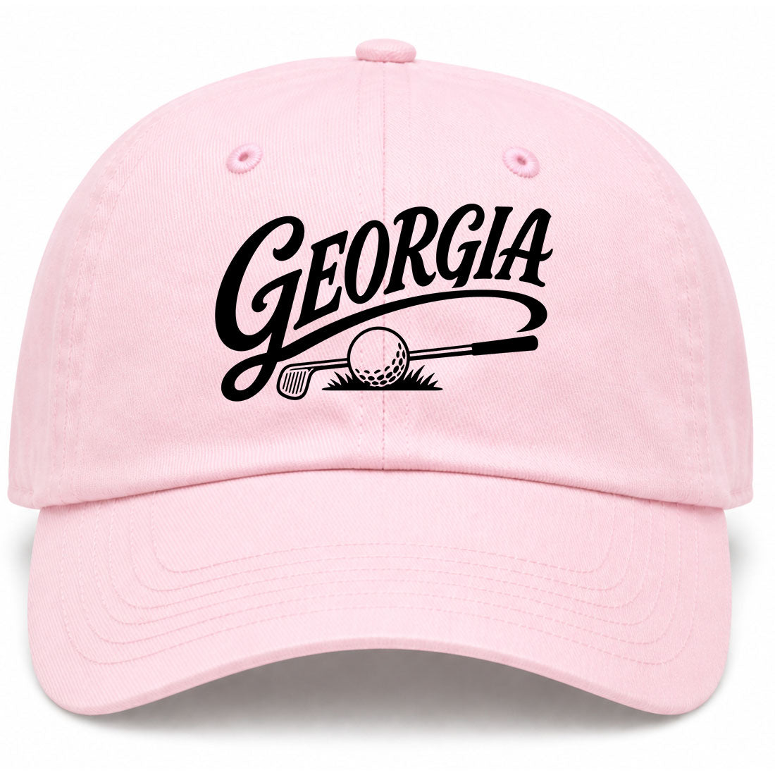 Pink Georgia Golf Dad Hat