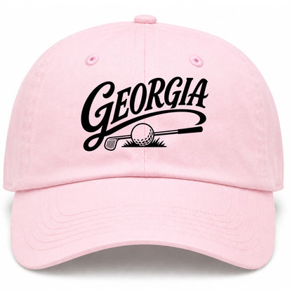 Pink Georgia Golf Dad Hat