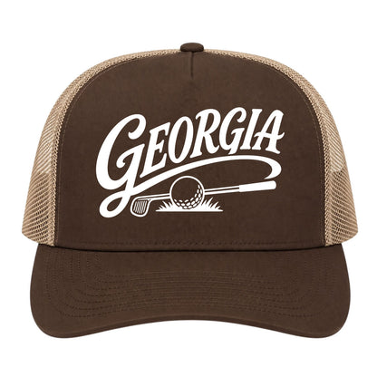 Brown Georgia Golf Trucker Hat