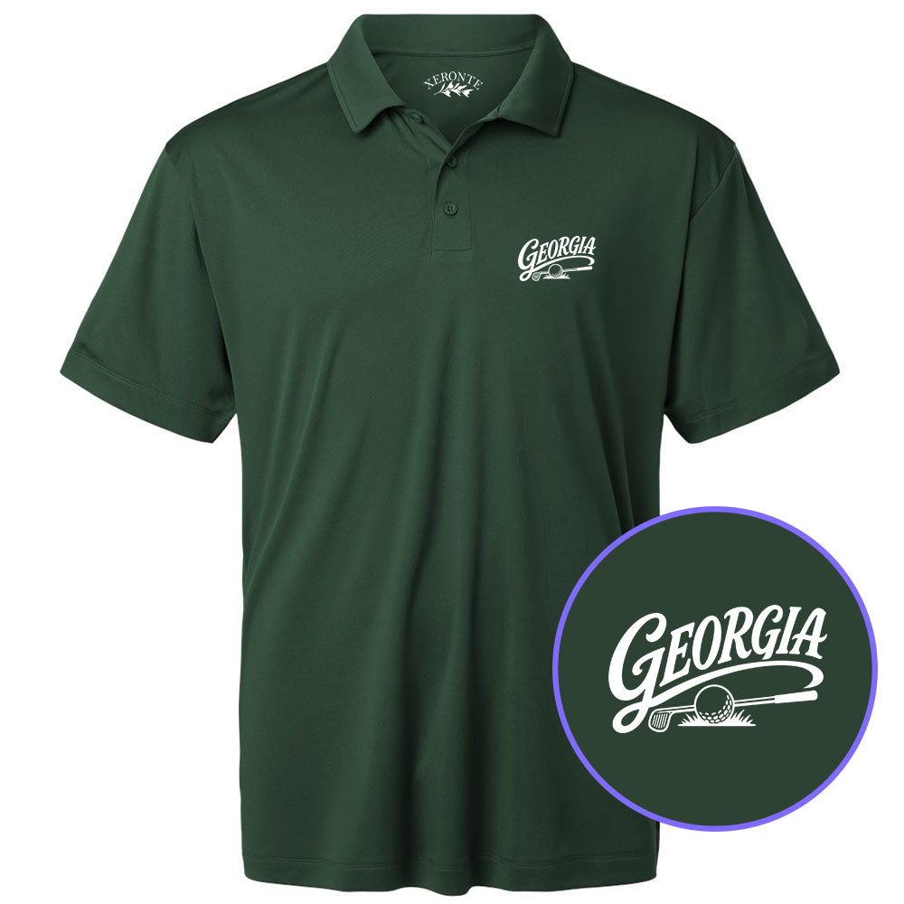 Green Georgia Golf Men's Golf Polo Shirt