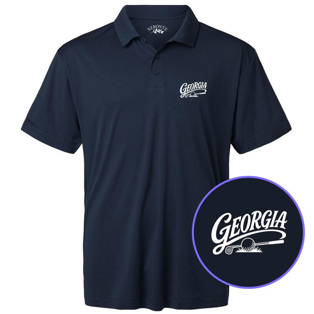 Navy Blue Georgia Golf Men's Golf Polo Shirt