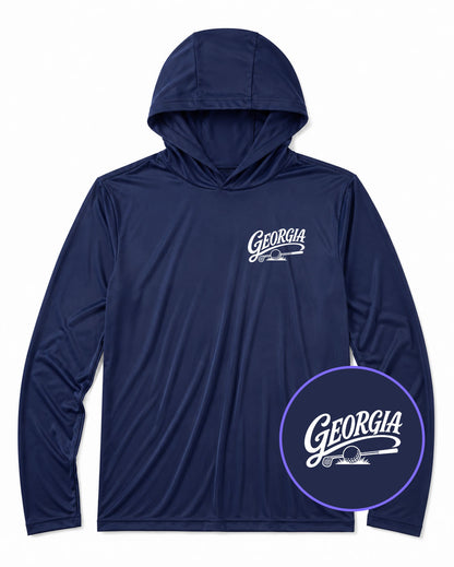 Navy Blue Georgia Golf Men's Lightweight Performance Golf Hoodie