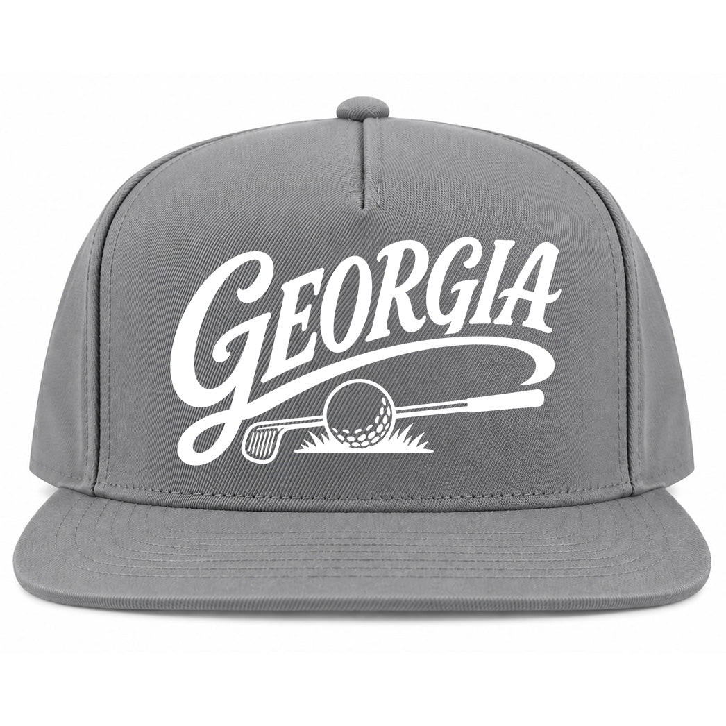 Grey Georgia Golf Snapback Hat