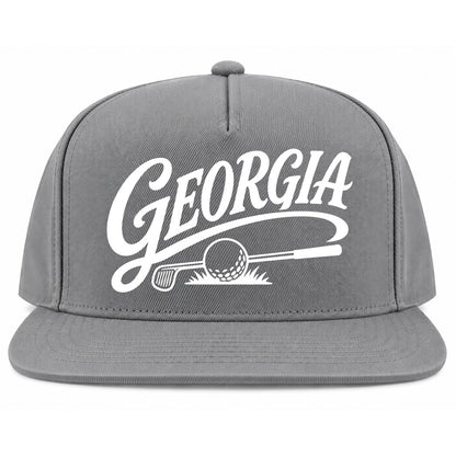 Grey Georgia Golf Snapback Hat