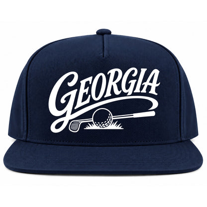 Navy Blue Georgia Golf Snapback Hat