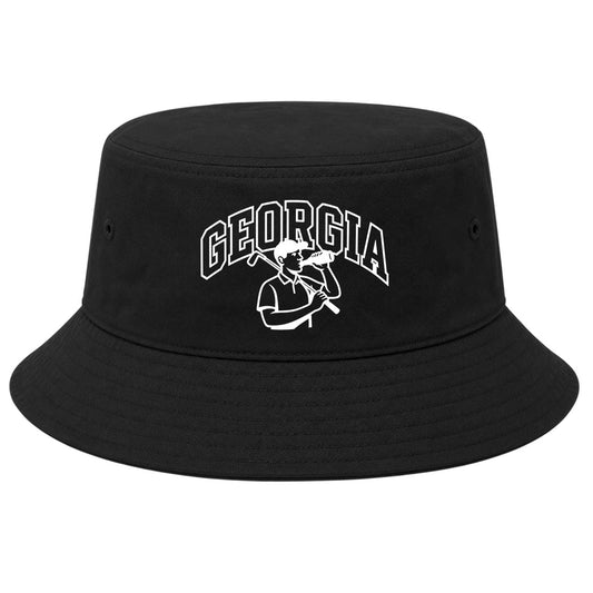 Black Georgia Golfer Drinking Beer Golf Bucket Hat