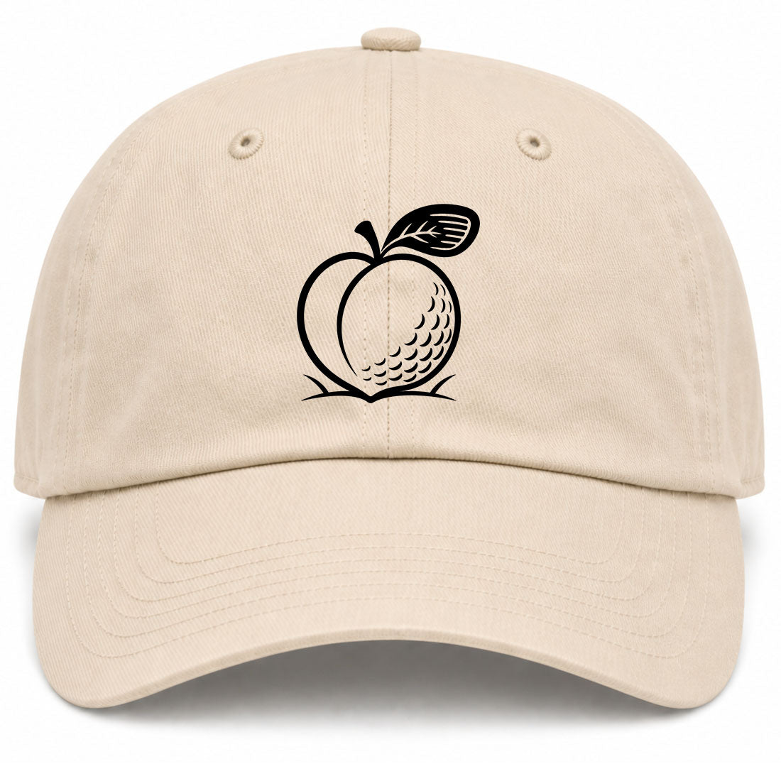 Beige Georgia Peach Golf Dad Hat