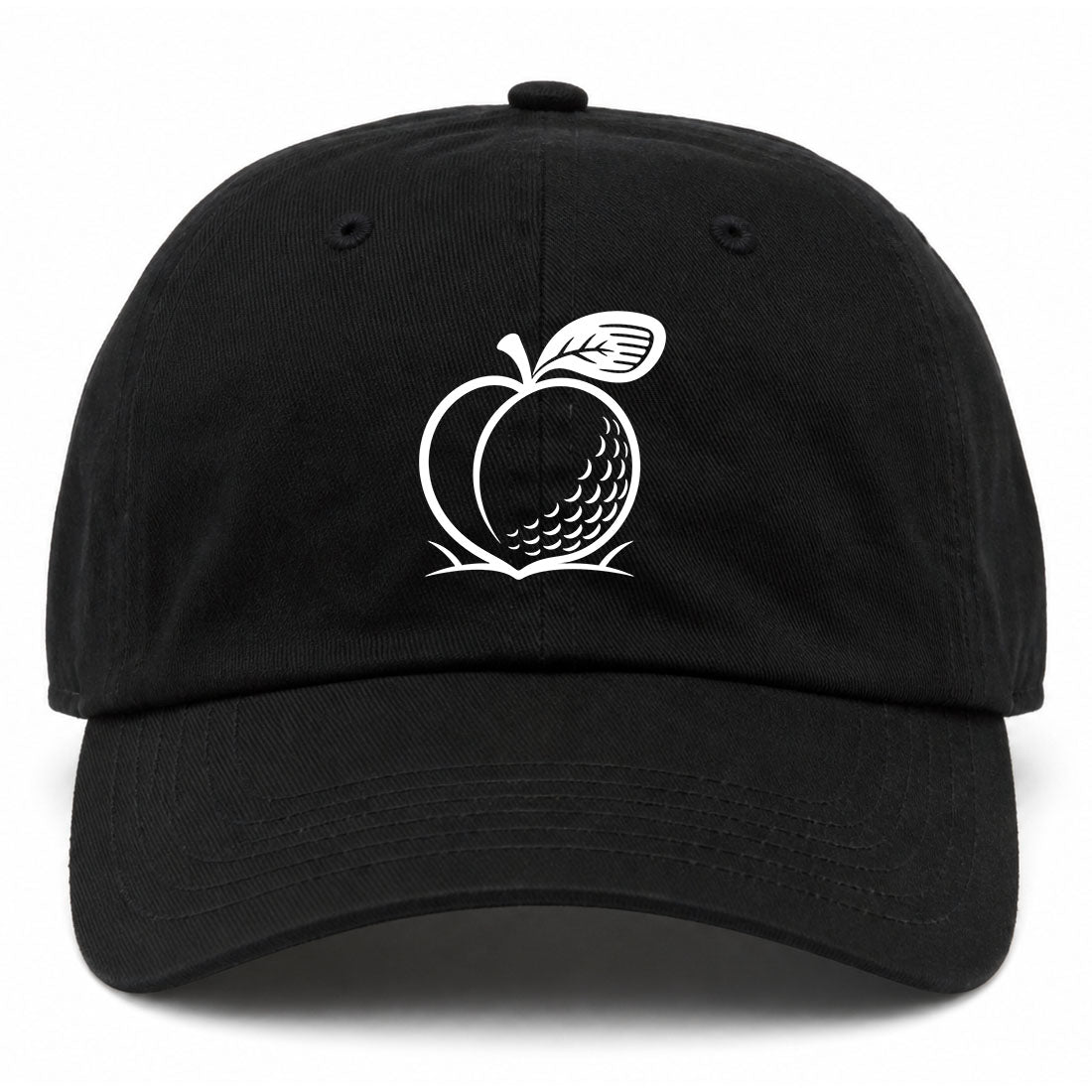 Black Georgia Peach Golf Dad Hat