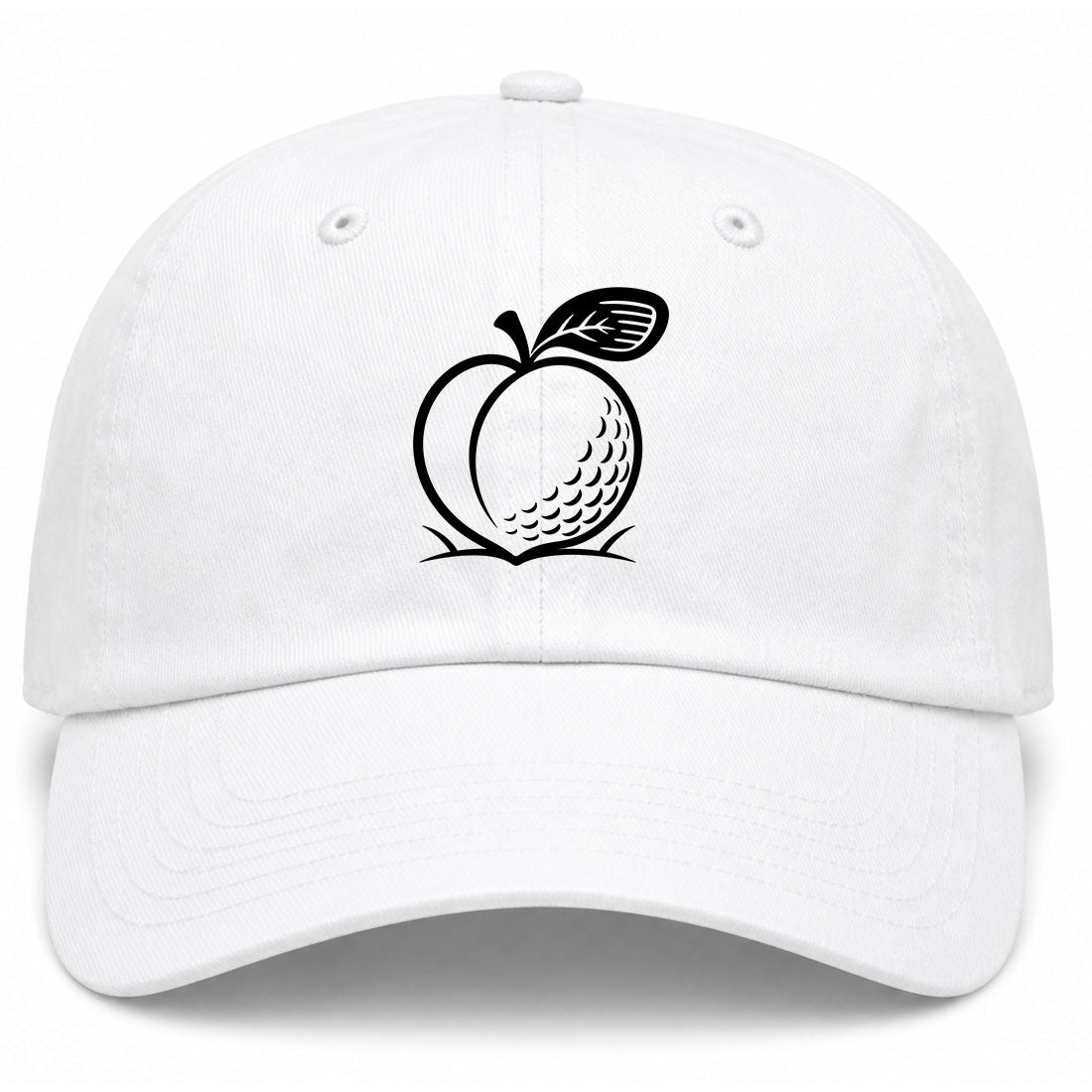 White Georgia Peach Golf Dad Hat