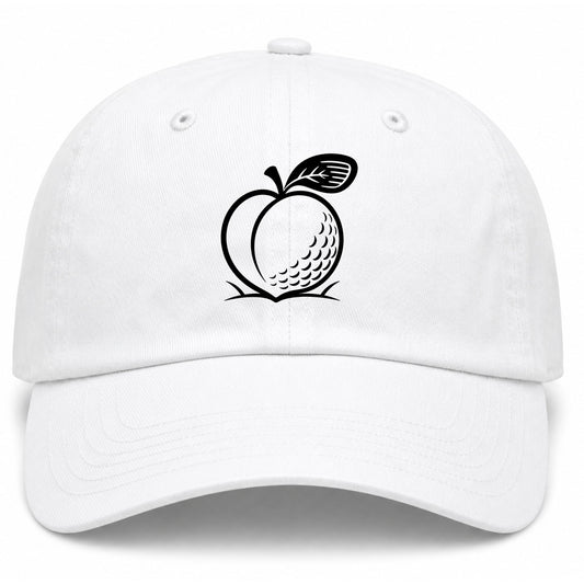 White Georgia Peach Golf Dad Hat