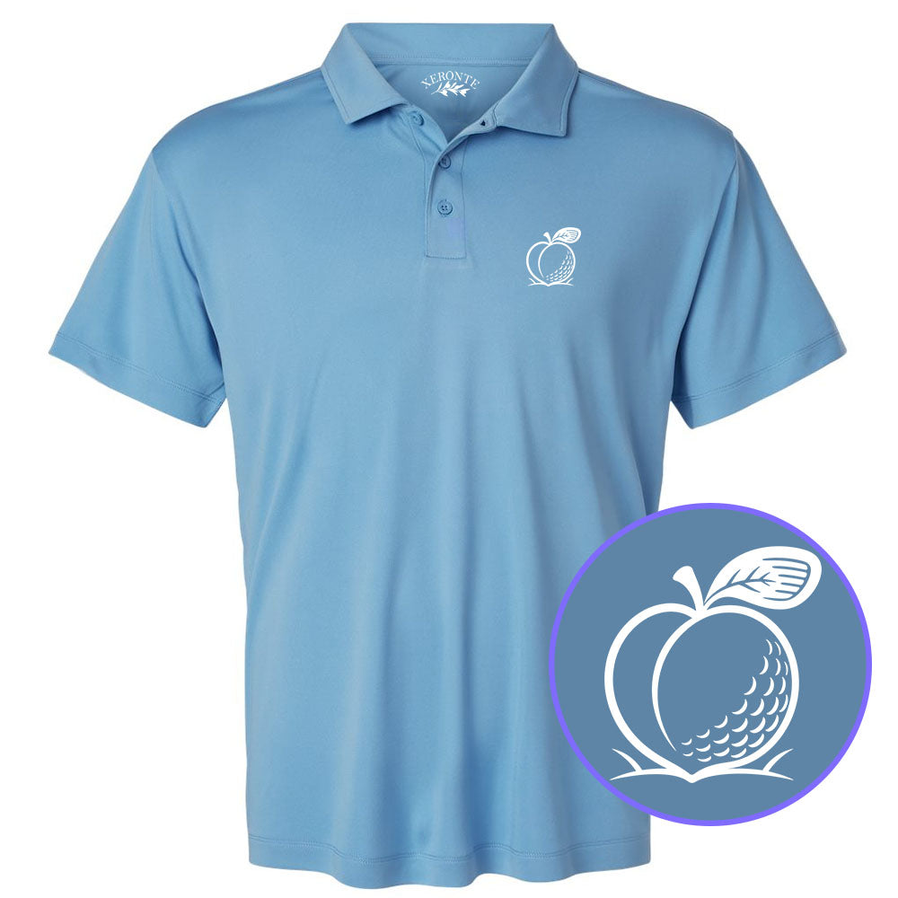 Carolina Blue Georgia Peach Men's Golf Polo Shirt