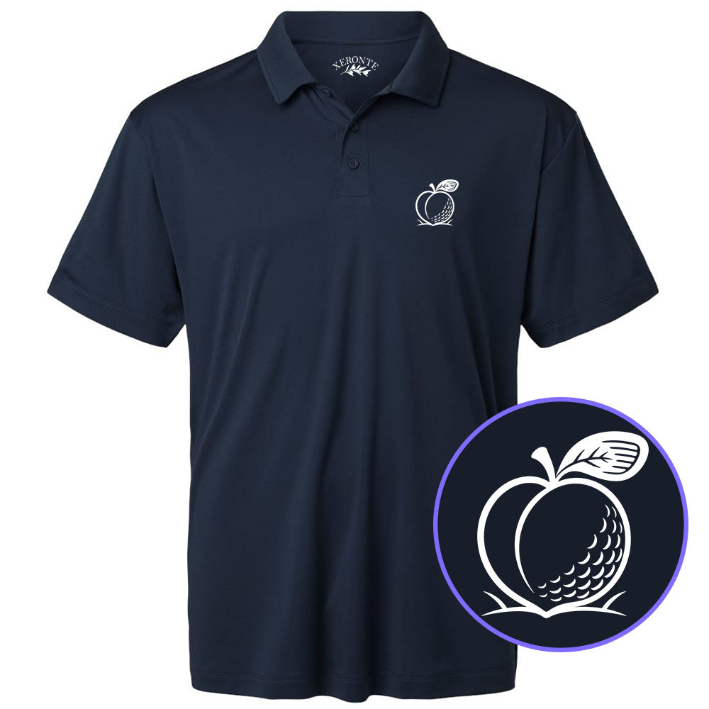 Navy Blue Georgia Peach Men's Golf Polo Shirt