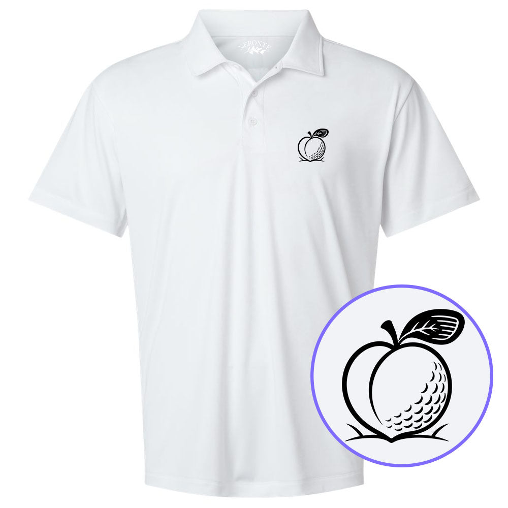White Georgia Peach Men's Golf Polo Shirt