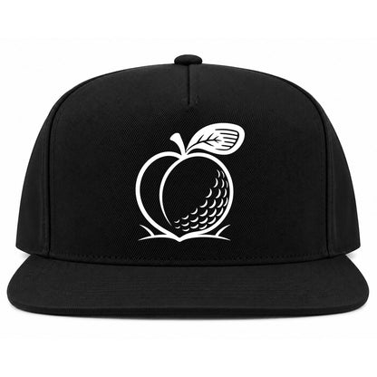 Black Georgia Peach Golf Snapback Hat