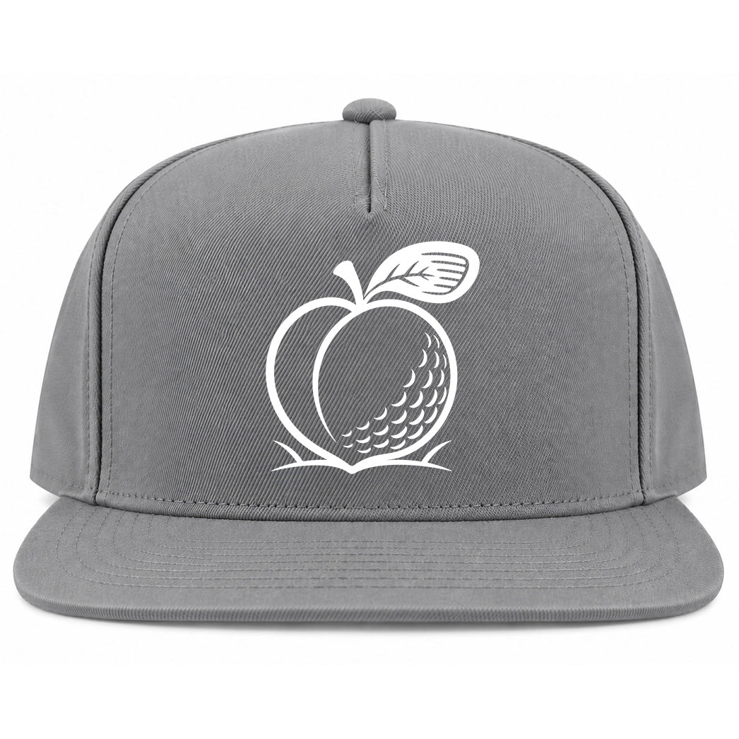 Grey Georgia Peach Golf Snapback Hat