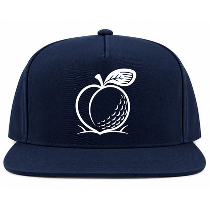 Navy Blue Georgia Peach Golf Snapback Hat