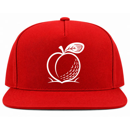 Red Georgia Peach Golf Snapback Hat