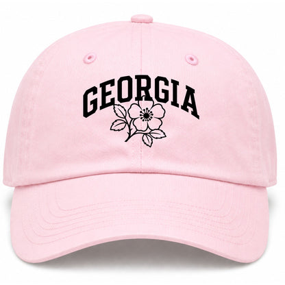 Pink Georgia State Flower Golf Dad Hat