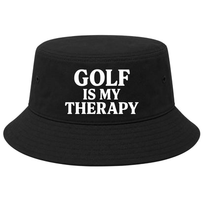 Black Golf Is My Therapy Golf Bucket Hat