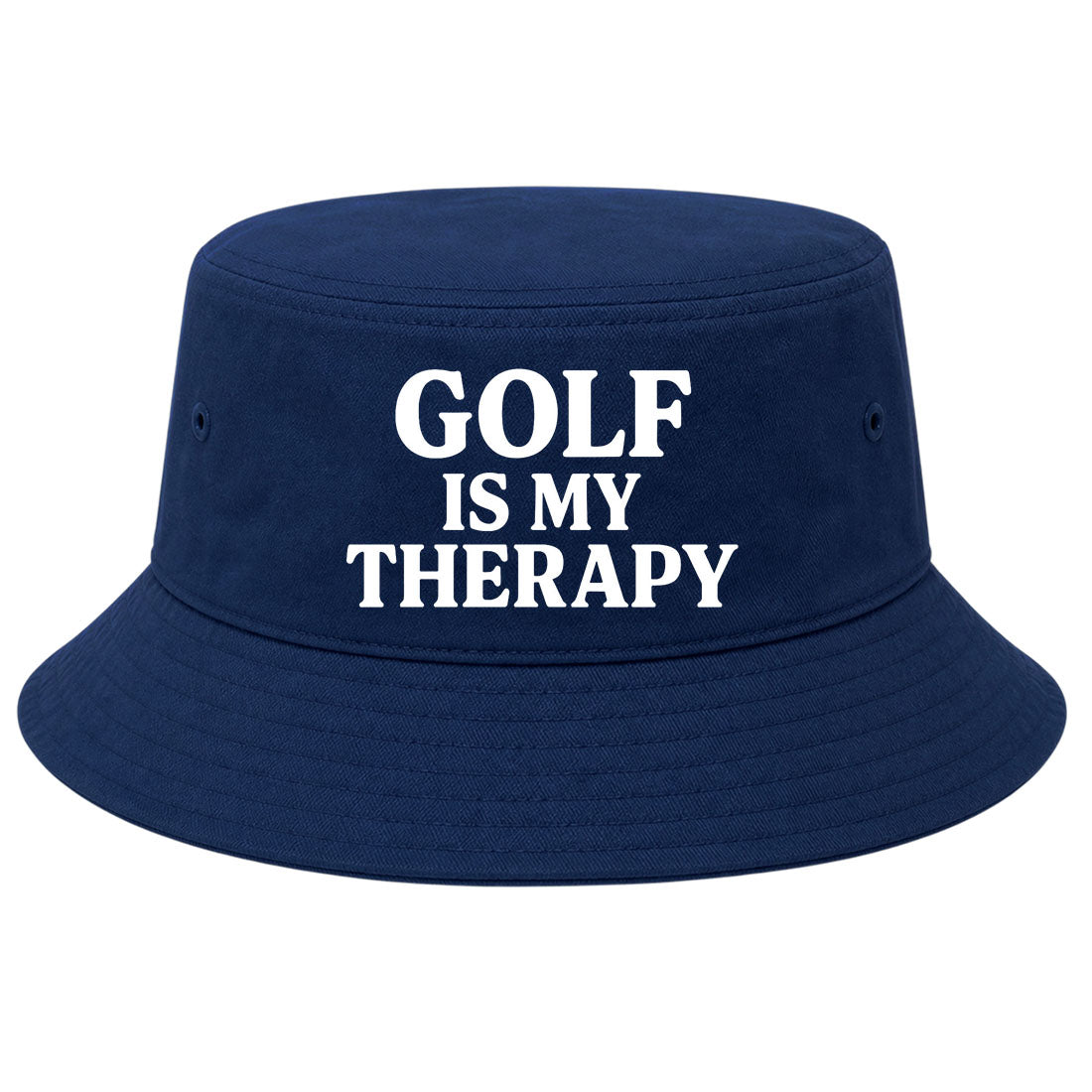 Navy Golf Is My Therapy Golf Bucket Hat