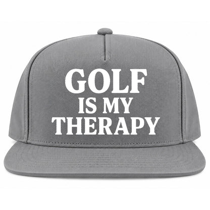 Grey Golf Is My Therapy Golf Snapback Hat