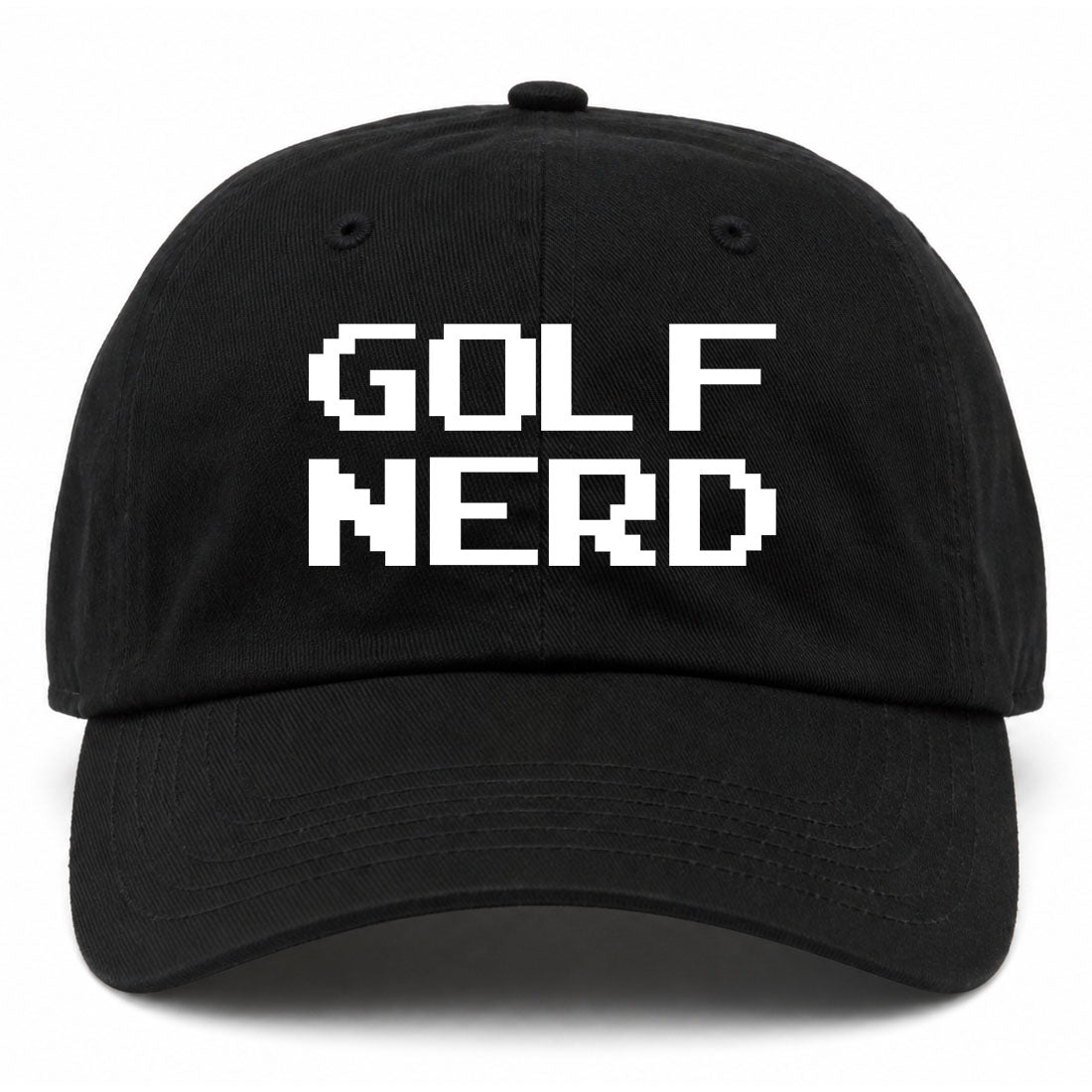Black Golf Nerd Golf Dad Hat