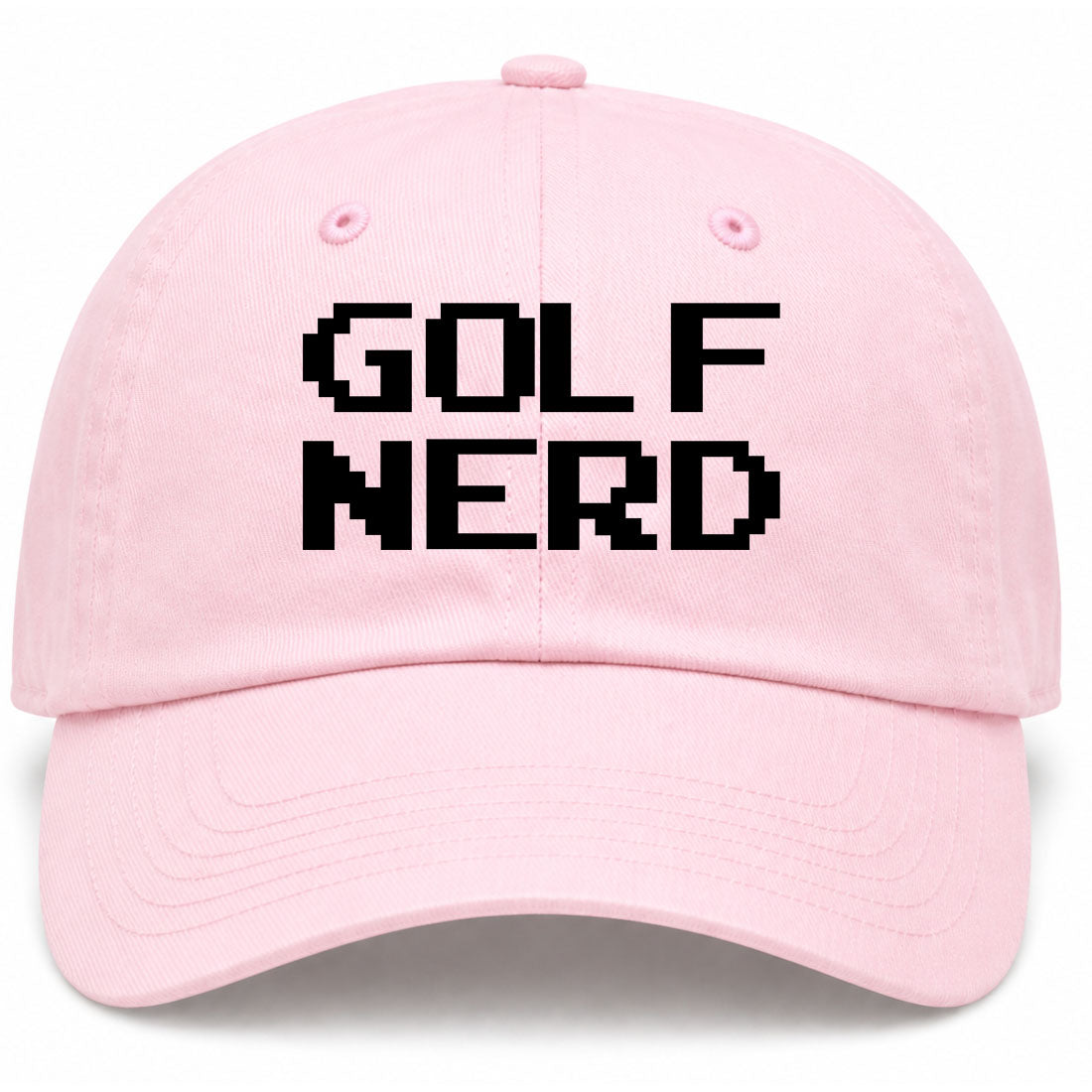 Pink Golf Nerd Golf Dad Hat