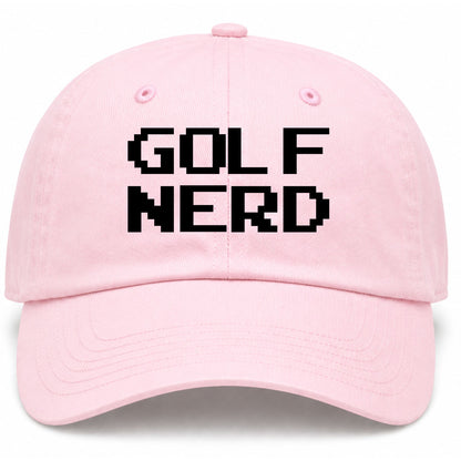 Pink Golf Nerd Golf Dad Hat