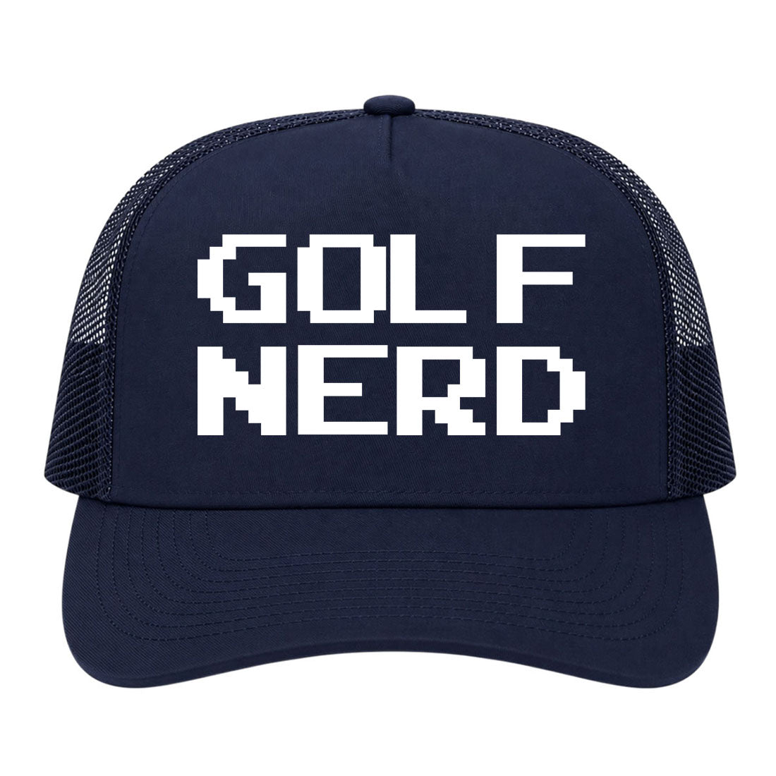 Navy Blue Golf Nerd Golf Trucker Hat