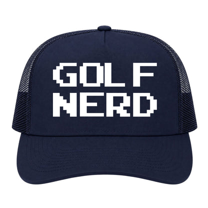Navy Blue Golf Nerd Golf Trucker Hat