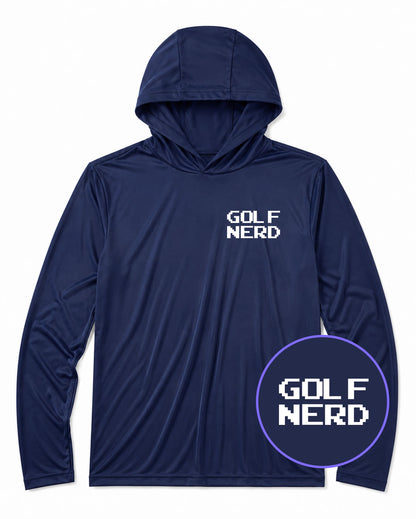 Navy Blue Golf Nerd Men's Lightweight Performance Golf Hoodie